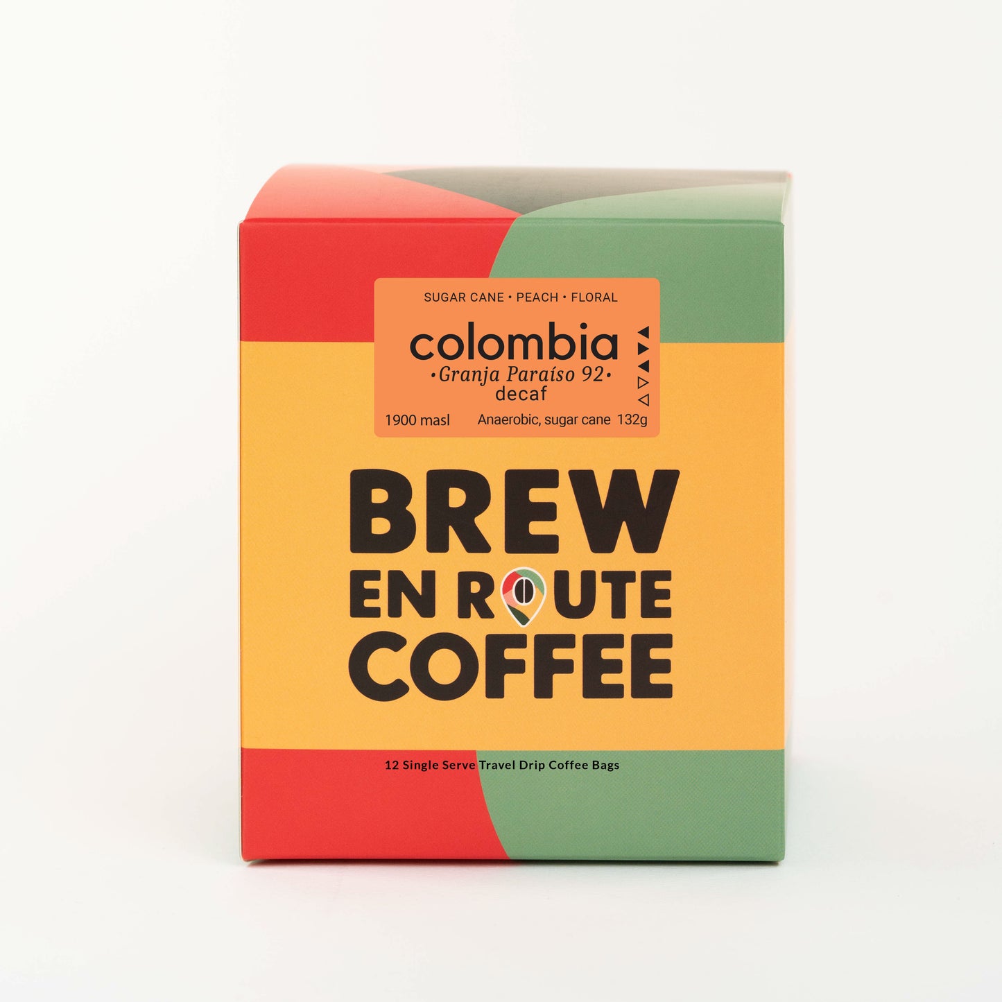 Colombia Sugar Cane Decaf Granja Paraíso 92 | Travel Drip Coffee Single Serve (12 pack)