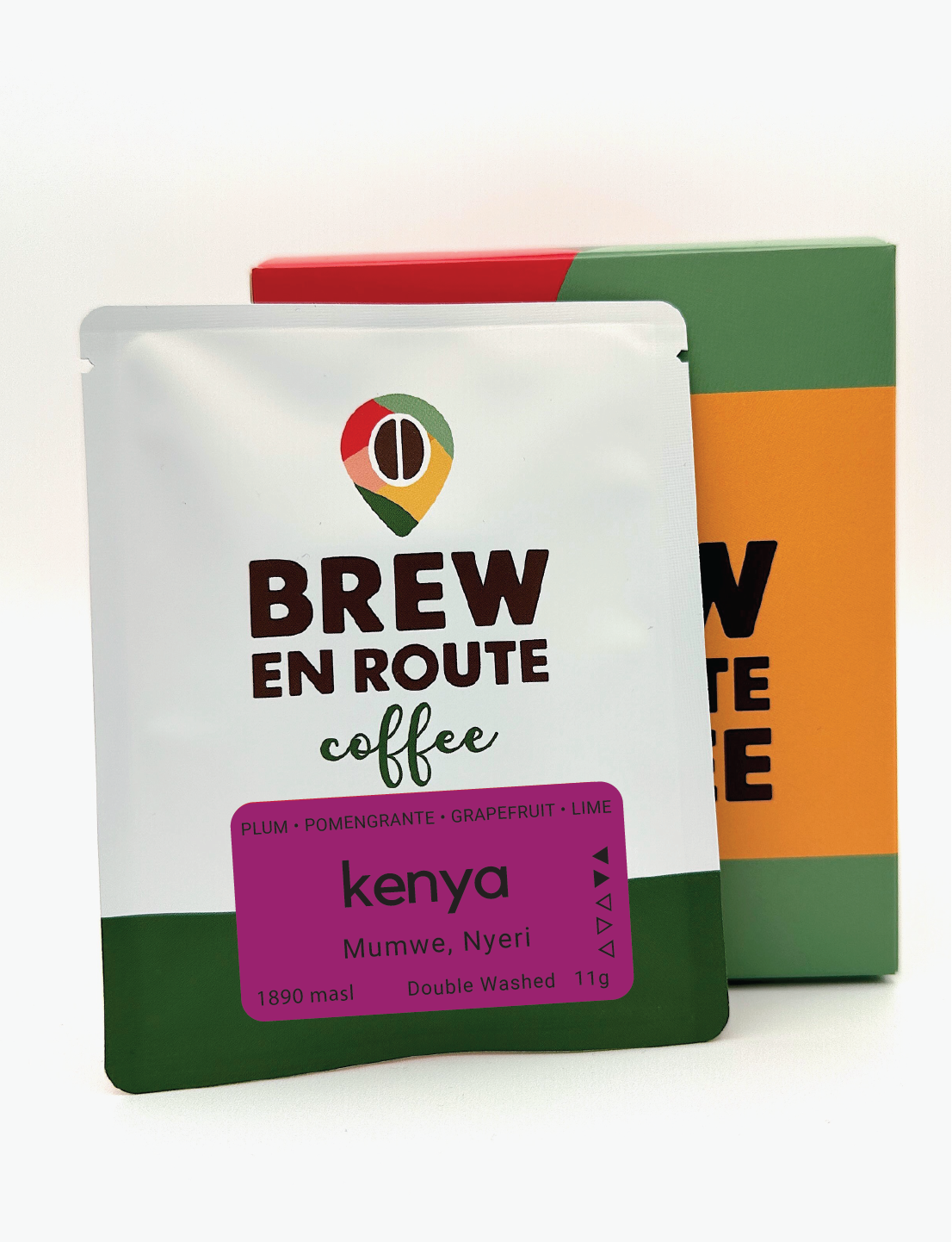 Kenya |Double Fermented and Double Washed | Travel Drip Coffee Single Serve (12 pack)